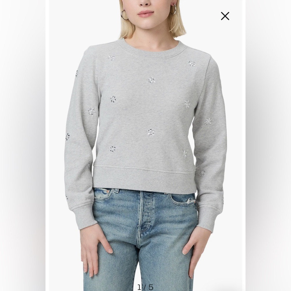 NWT PAIGE 199.90 Ordenna Sweatshirt Small Gray
